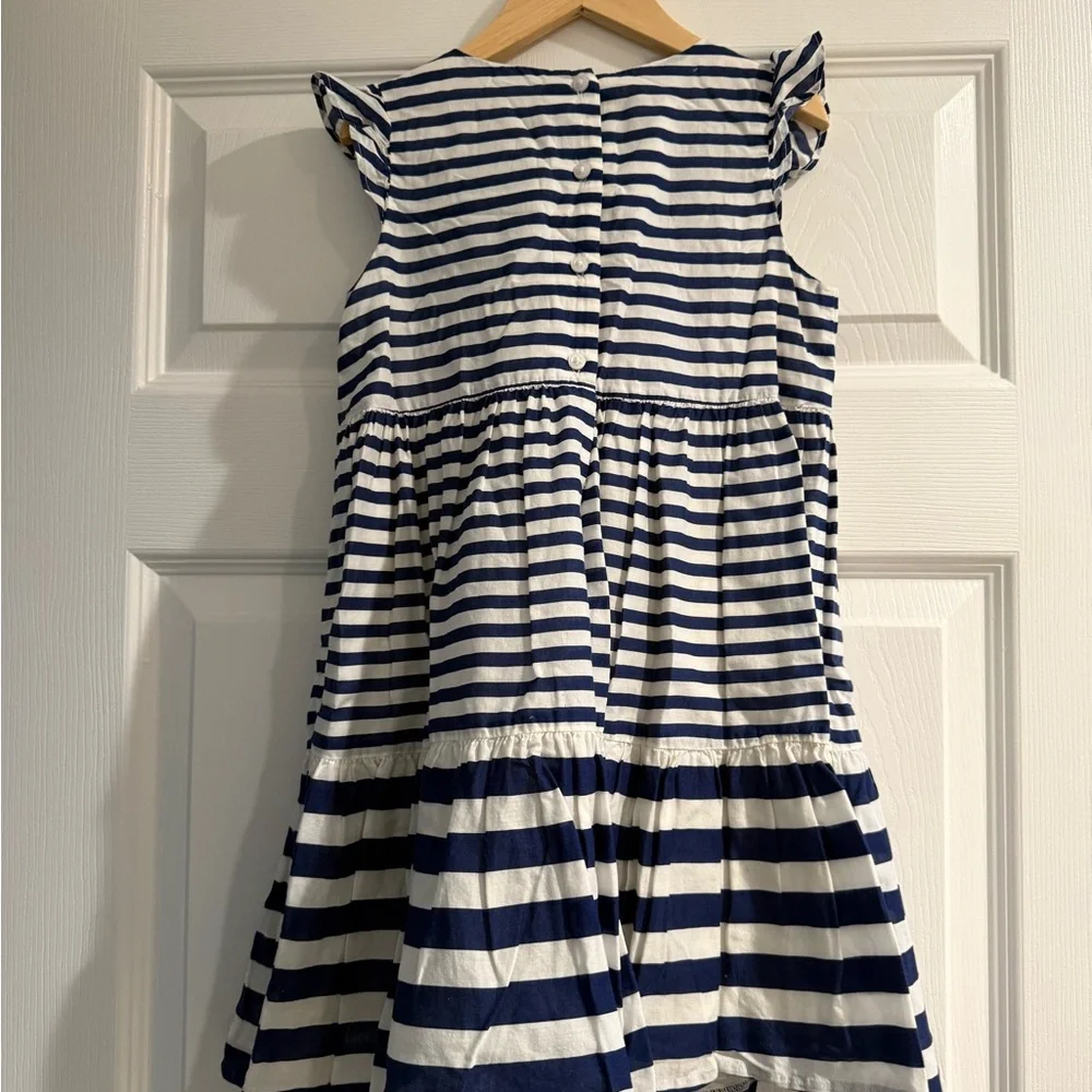 Janie and Jack Blue and White Pleated Sundress - Picture 8 of 9
